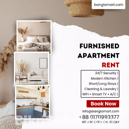 Luxury Two-Room Furnished Serviced Apartment for Rent